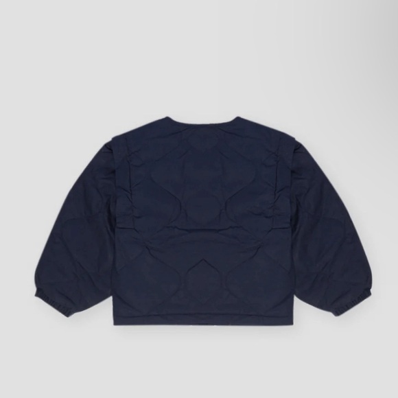 Navy Blue Kids Quilted Jacket by boutique label, The New Society - Picture 5 of 6